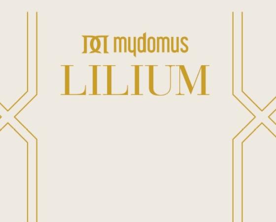 Каталог Mydomus Lilium от Cappelletti, Италия, с элегантным дизайном и золотыми акцентами.