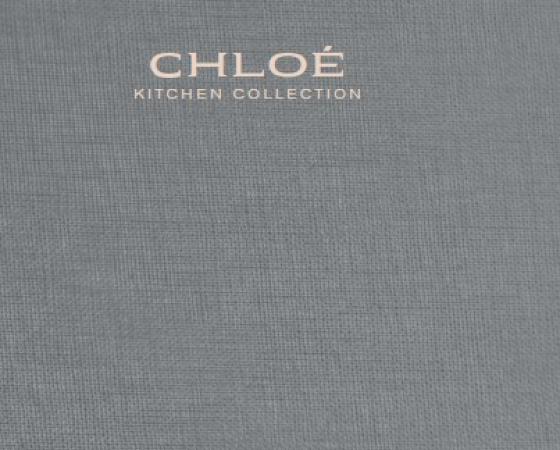 Каталог кухни Chloé от Botega Interiors на сером фоне.