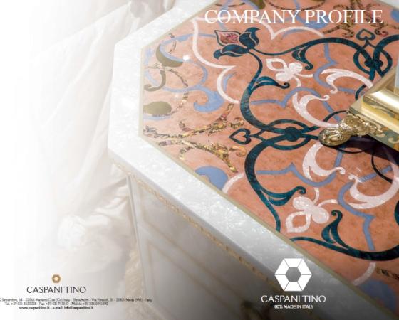Изысканный стол с цветочным орнаментом от Caspani Tino, сделан в Италии.
