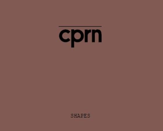 Логотип cprn на коричневом фоне с надписью SHAPES снизу.