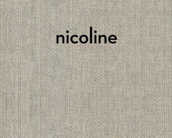 Обложка каталога Nicoline с текстурой ткани, надписью 