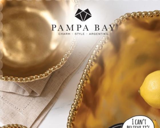Каталог 2024: фарфоровая посуда с металлическим видом от Pampa Bay.
