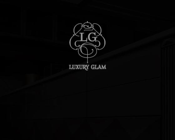 Логотип LG Luxury Glam и Aster на тёмном фоне.