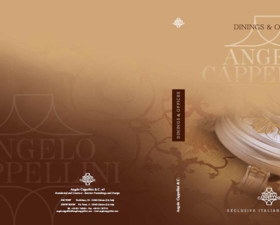 Каталог итальянской мебели Angelo Cappellini для столовых и офисов.