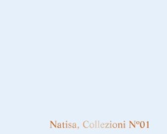 Обложка каталога Natisa, Коллекции №01 на светло-голубом фоне.