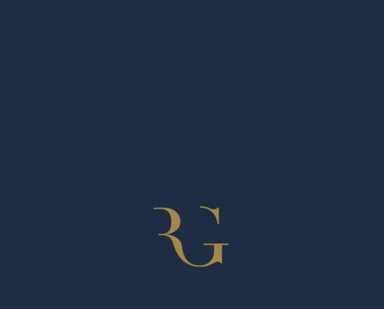 Темно-синий фон с золотыми буквами RG и текстом 'The Collection'.