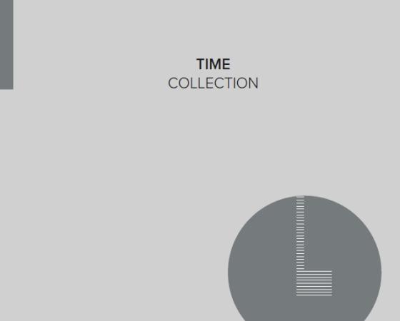 Современный дизайн обложки каталога коллекции 'TIME' от Tomasella.